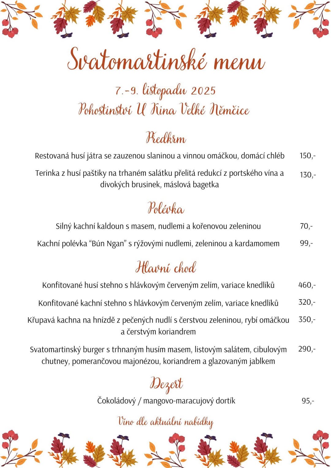 Svatomartinské menu